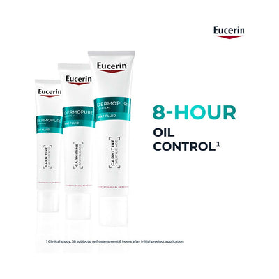 Eucerin DermoPure Mattifying Fluid — angled product shot