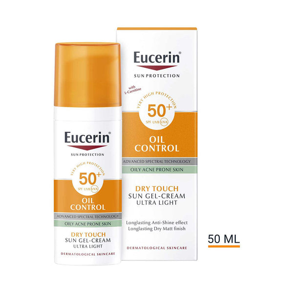 Eucerin Sun Oil Control Face Protection SPF50+ 50ml — tube packshot