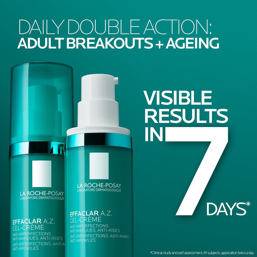 Effaclar A.Z. Gel-Cream daily double action for adult breakouts and ageing