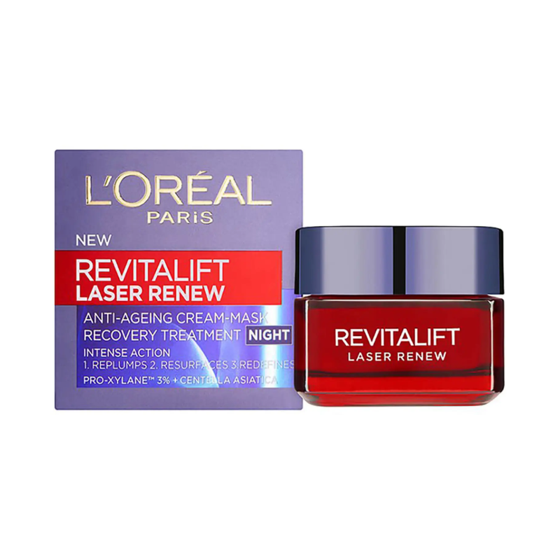 L'Oréal Paris Revitalift Laser Renew Triple Action Night Cream 50ml — Pro-Retinol, Hyaluronic Acid & Vitamin C by L'Oréal Paris