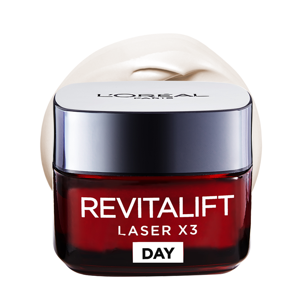 L'Oréal Paris Revitalift Laser Triple Action Day Cream 50ml — jar packshot on white background