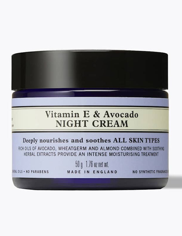 Neal's Yard Remedies Vitamin E & Avocado Night Cream 50g — cobalt jar packshot