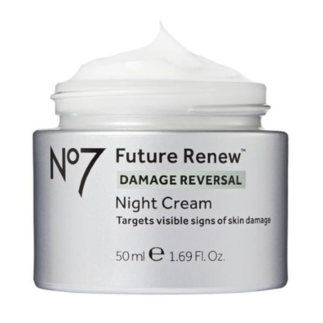 No7 Future Renew Night Cream — rich cream texture in jar