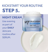 No7 Lift & Luminate — how to apply night cream step 5