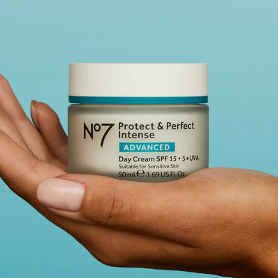 No7 Protect & Perfect Intense Advanced Day Cream 50ml — SPF 15 Anti-Wrinkle Hydrating Moisturiser by No7