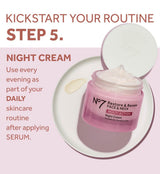 No7 Restore & Renew — how to apply night cream step 5 evening