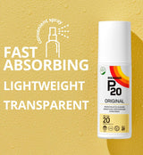 Riemann P20 SPF20 — fast absorbing lightweight transparent spray