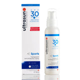 Ultrasun Sports SPF30 — back of pack with ingredients and claims