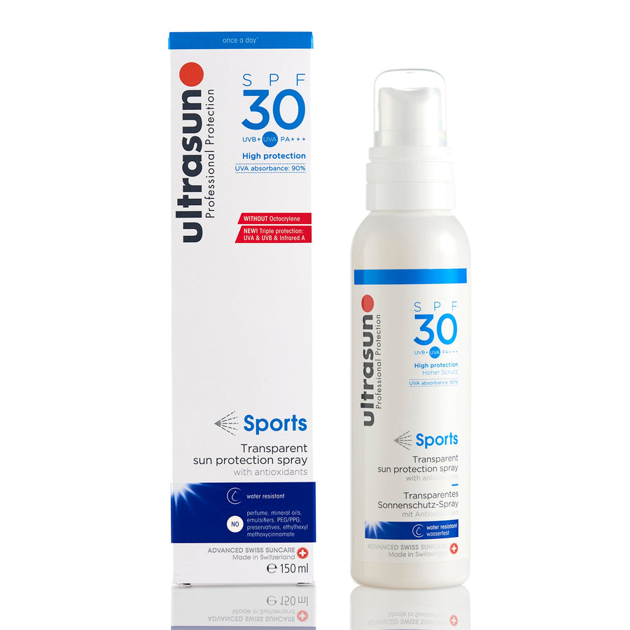 Ultrasun Sports Spray SPF 30 150ml — Transparent Once-a-Day Sun Protection for Active Lifestyles by Ultrasun