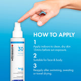 Ultrasun Sports SPF30 — how to apply spray sunscreen